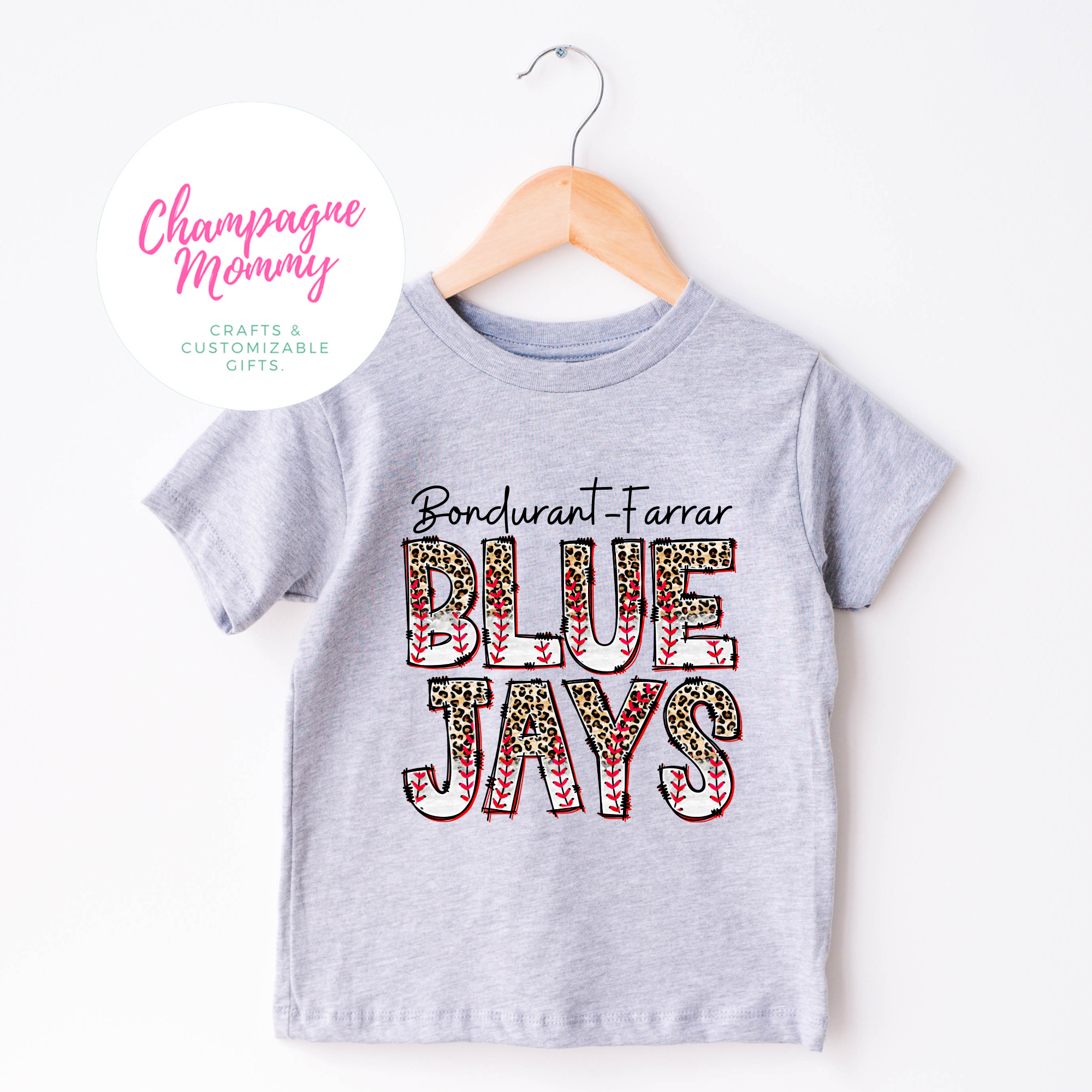 BF Bluejays Softball t-shirt - toddler & youth sizes